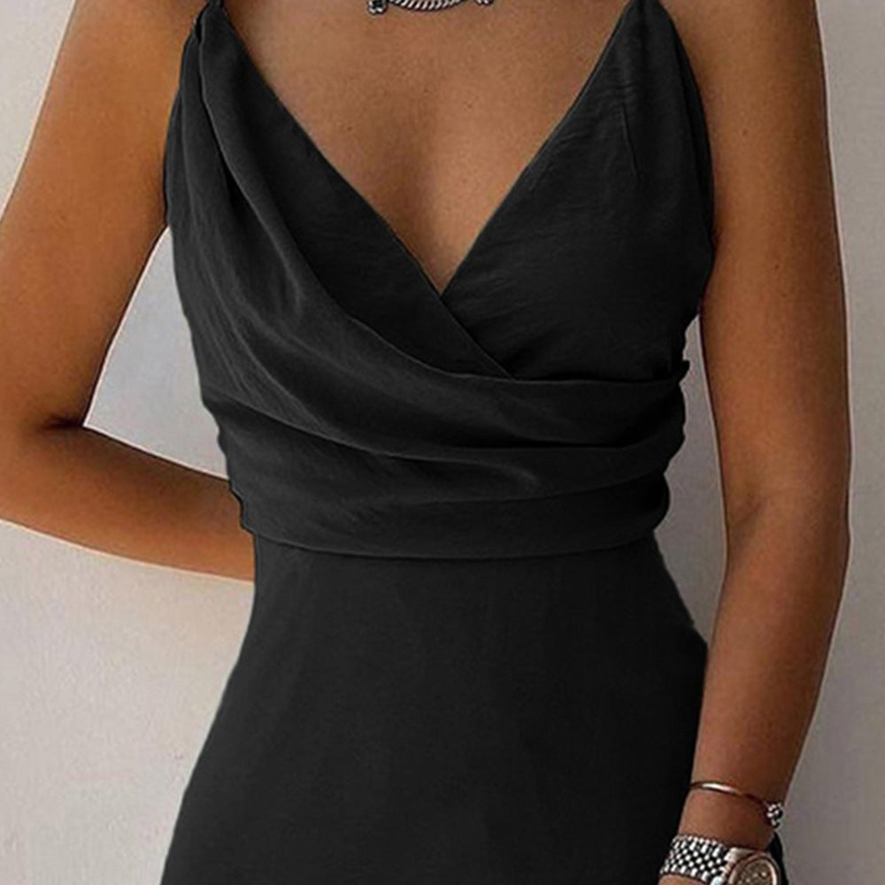 Slit Sling Summer Suspender Dress