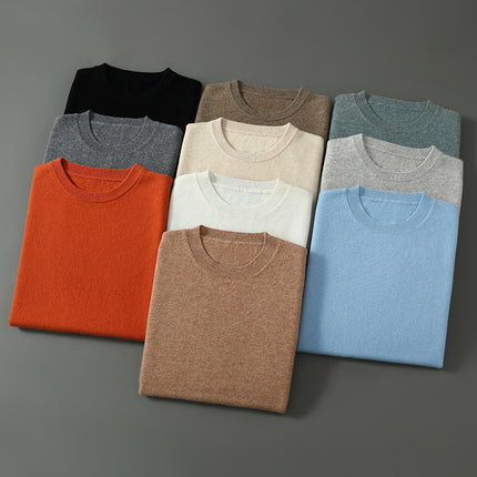 Men's Knitted Sweater With Short Sleeve