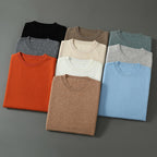 Men's Knitted Sweater With Short Sleeve
