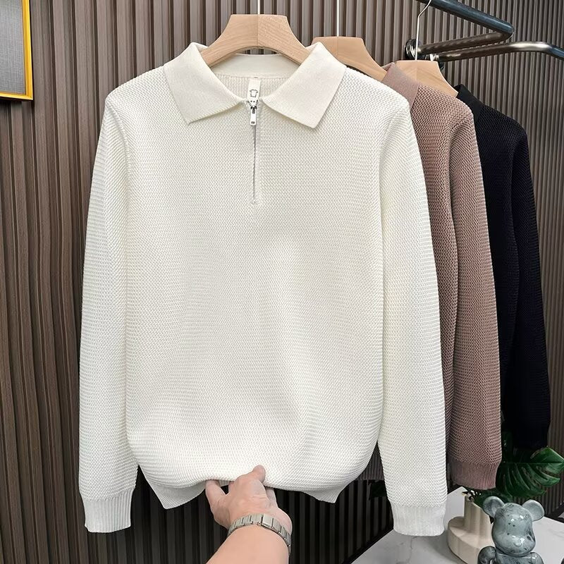 Men's Autumn And Winter High-grade Half Zipper Sweater