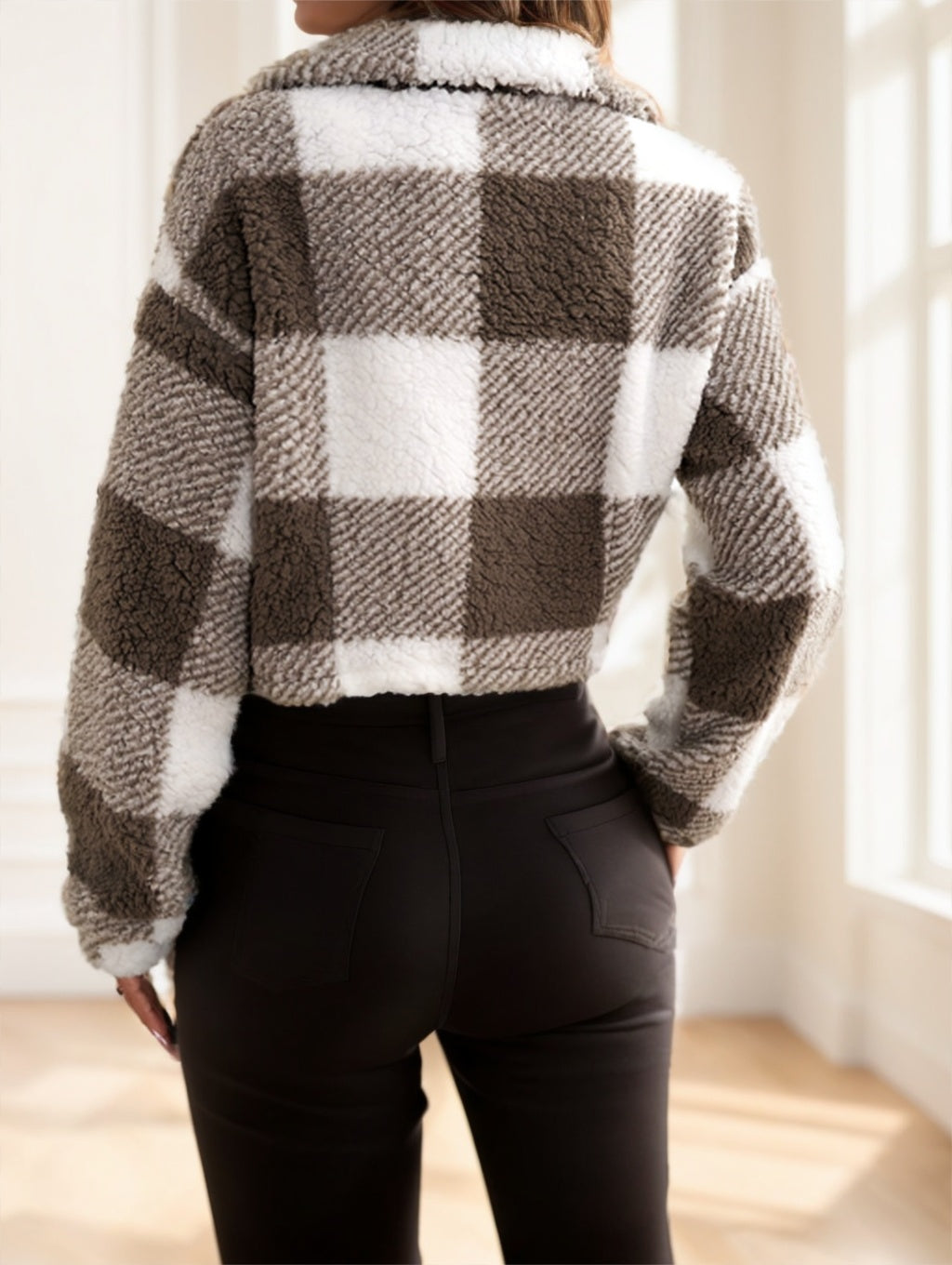 Pattern Teddy Jacket