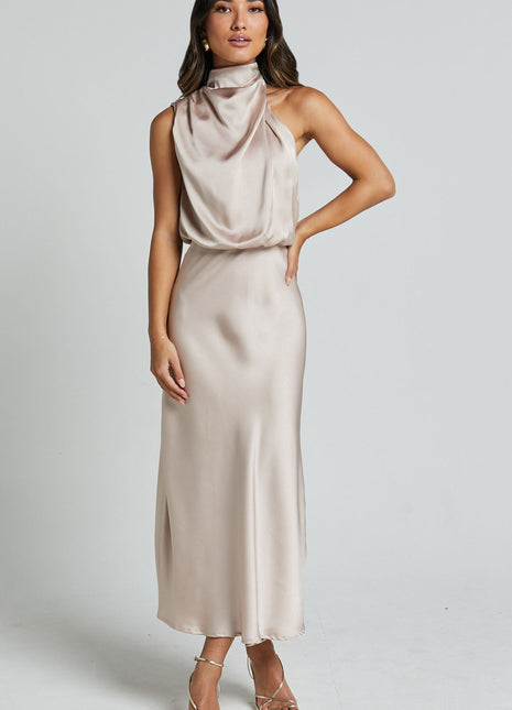 SS Elegant Evening Dress champagne