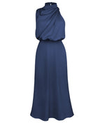 SS Elegant Evening Dress Navy Blue