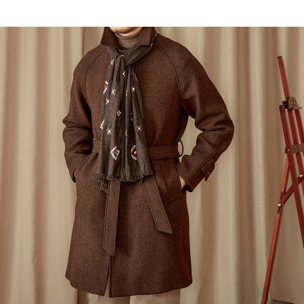 Men's Winter British Casual Wool Mid-length Coat