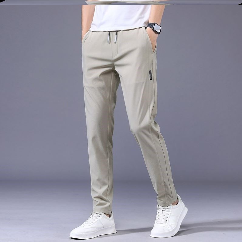 Loose Straight men's Sweatpants Khaki