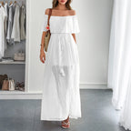 Elegant Tube Top Corset shorts Dress White