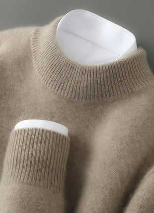 SS Men's Sweater Camel Half Turtleneck