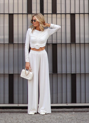 SS Floral Top & Pants Suit