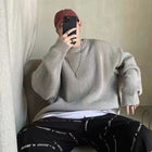 Loose Casual Retro Trendy Sweater Gray