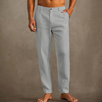 Men's Linen Beach Pants Light Gray