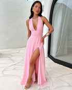SS Slit Dress Pink