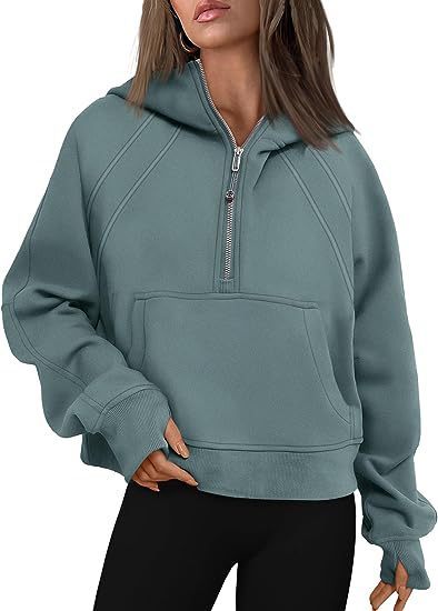 Women’s Zipper Hoodies Sweatshirt Green