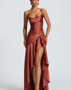 SS Ruffles Dress pink gold