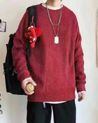 SS Loose Sweater Wine red