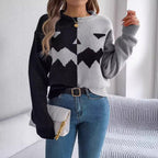 Halloween Pullover Sweater Grey