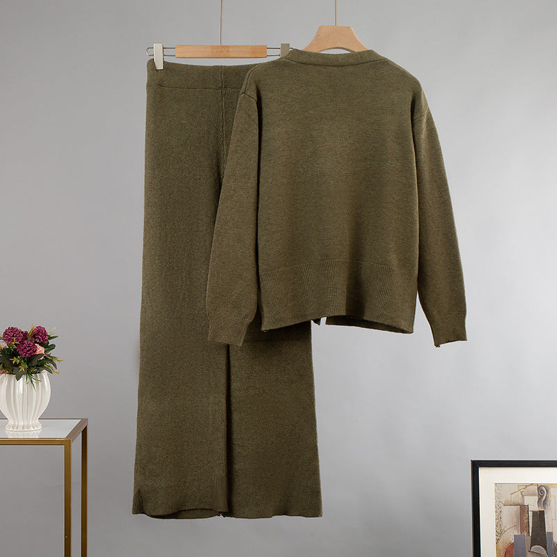 SS Cardigan Sweater Suit