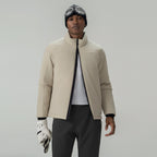 Men's Fashionable Lightweight Cotton-padded Jacket creamy white