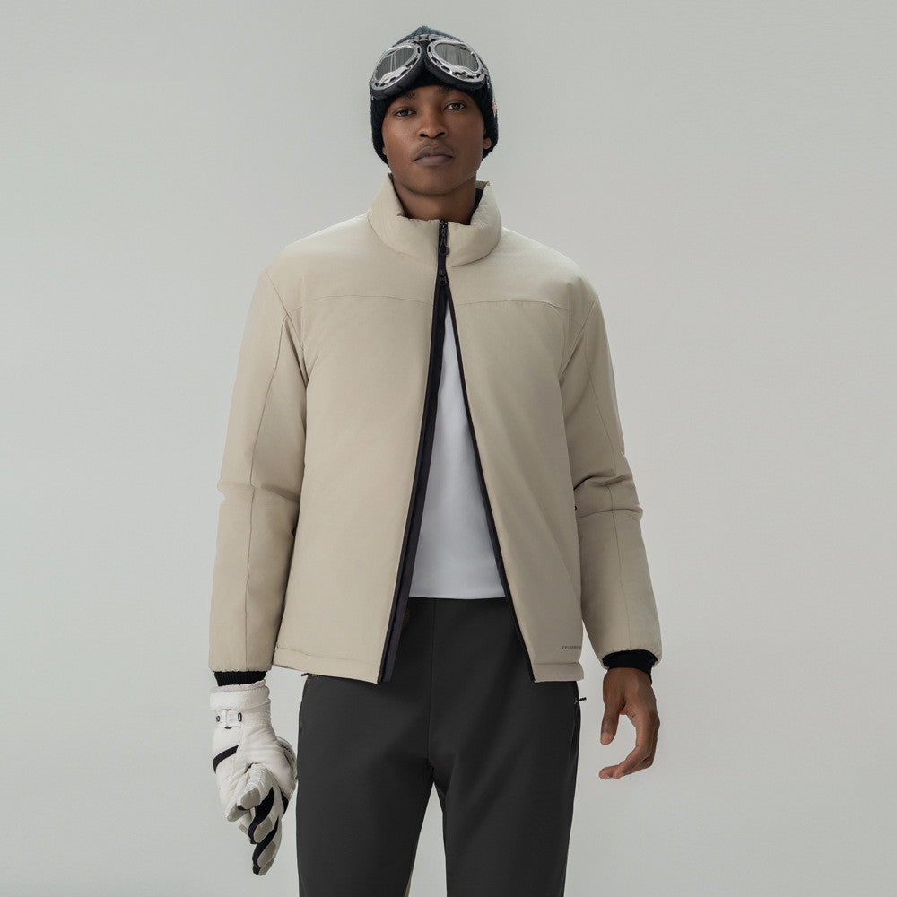 Men's Fashionable Lightweight Cotton-padded Jacket creamy white