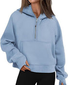 SS Women’s Zipper Hoodies Light blue