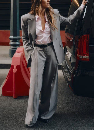 SS Gray Single-button Suit