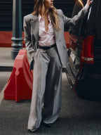 SS Gray Single-button Suit
