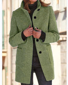SS Women’s Winter Coat Peacock green
