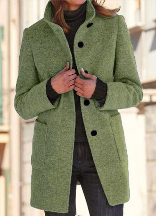 SS Women’s Winter Coat Peacock green