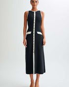 SS Knitted Elegant Dress Black and white