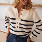 Women's Striped Pullover Top Fashion Cardigan