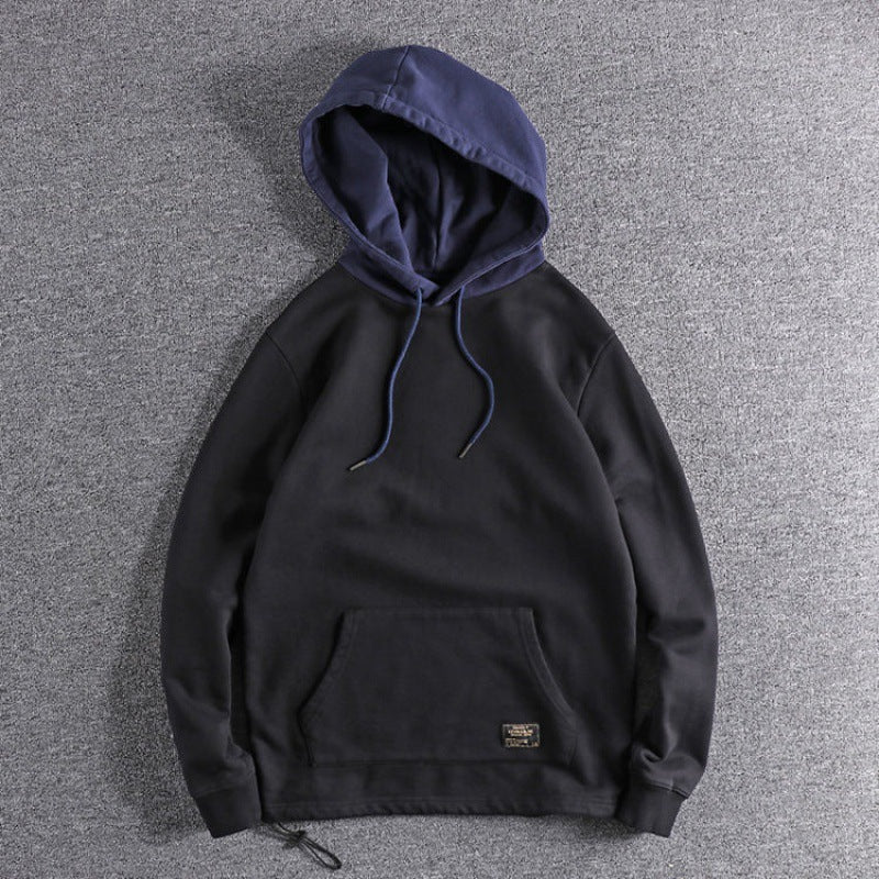 Men's Retro Contrast Color Hoodie