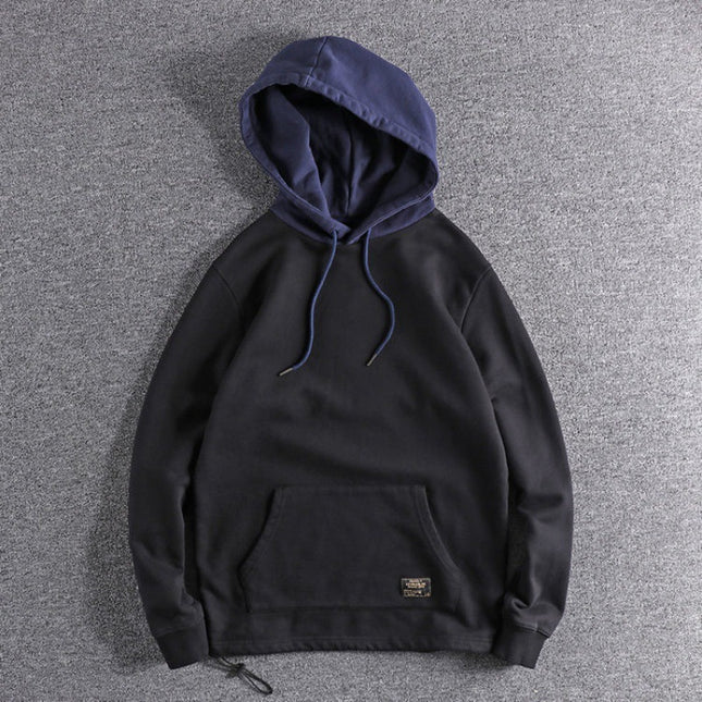 Men's Retro Contrast Color Hoodie