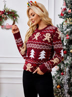 Gingerbread Man Jacquard Leisure Sweater