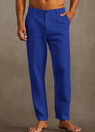 SS Men's Linen Pants Blue