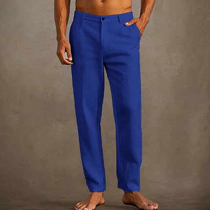 Men's Linen Beach Pants Blue