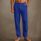 Men's Linen Beach Pants Blue