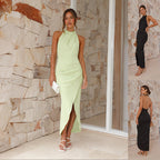 Women’s Halter Split Long Dress