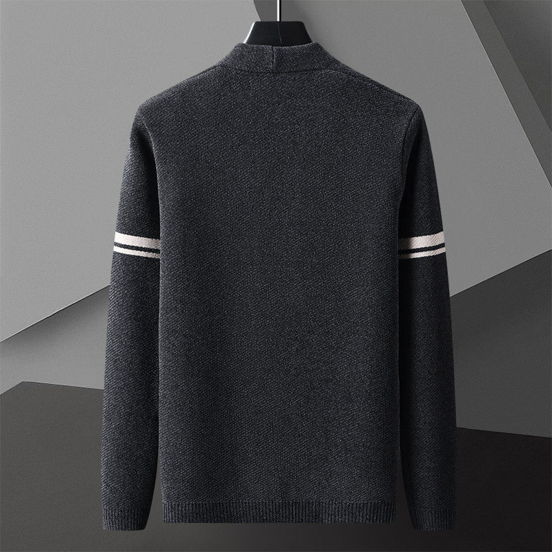 Men's Long Sleeved Sweater Coat