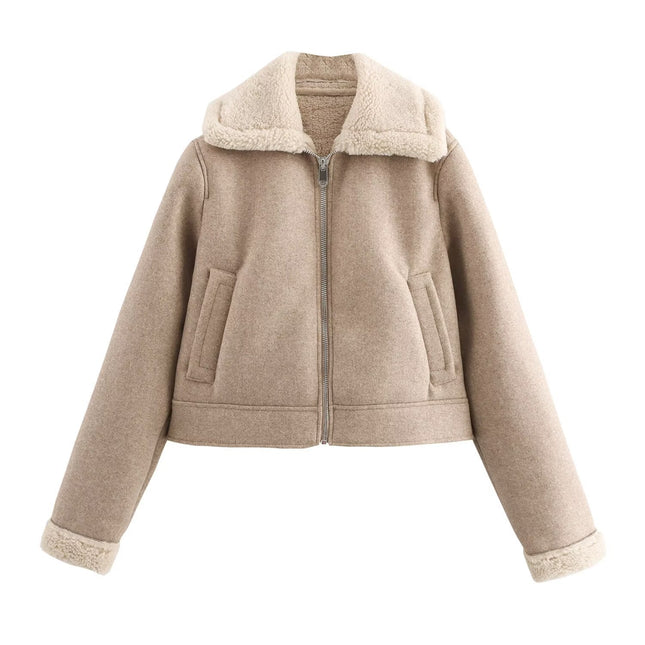 SS Women's Woolen Jacket Camel