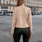 Suede Zipper Short Jacket