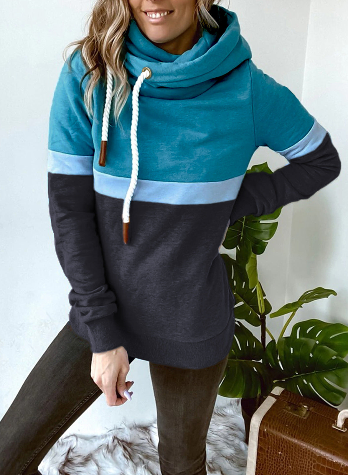 Women's Casual Sweatshirt Gray blue