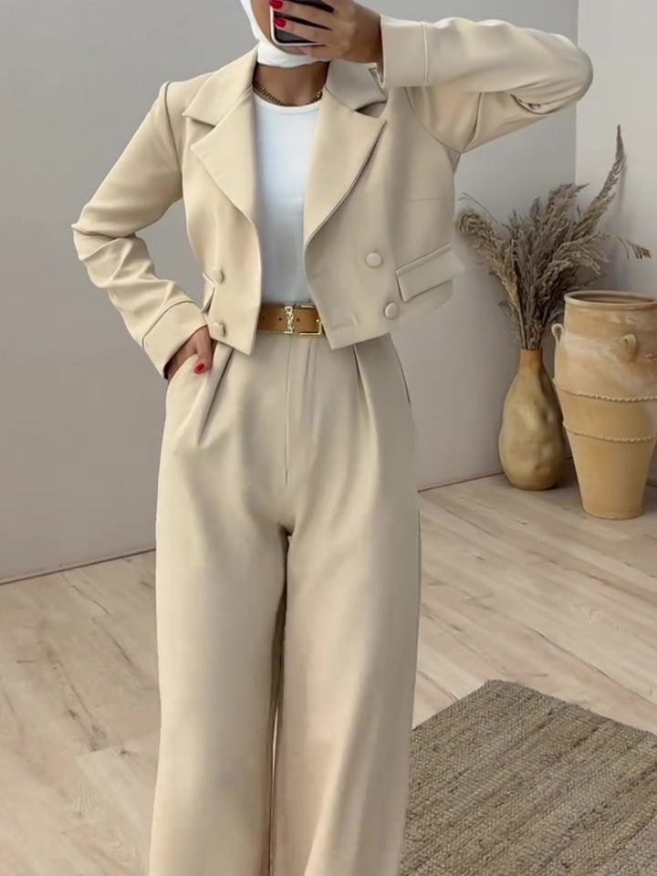 SS Short Blazer Set