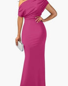SS Formal Party Dress Wine red