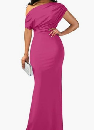 SS Formal Party Dress Wine red