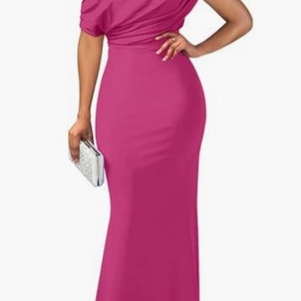 Tight Long Formal Party Dress Wine red