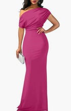 Tight Long Formal Party Dress Wine red