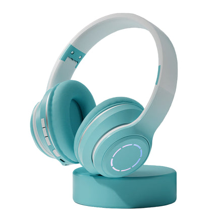 Gradient Bluetooth Headset Foldable Wireless Green