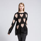 Women's Loose Hole Knitwear Pullover Black