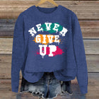 Women's Autumn And Winter Round Neck Sweater Blue