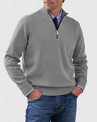 Men's Quarter Zipper Light Gray
