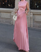 SS Pleated Dress Pink